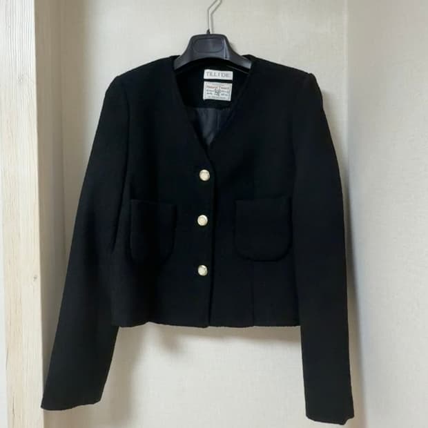 틸아이다이 트위드자켓 Collarless ourora tweed jack