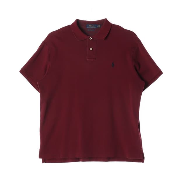 폴로 랄프로렌 버건디 피케 카라티 L