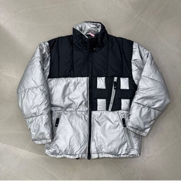 헬리한센 실버 패딩 자켓 M