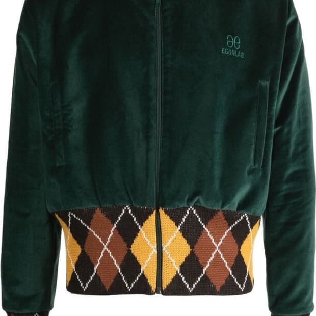 에곤랩 벨벳 집업 그린 L