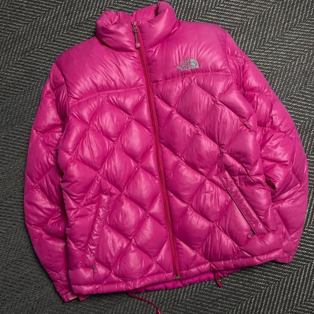 노스페이스 600 다이아몬드 퀼팅 구스다운 푸퍼 패딩 핑크y 5393