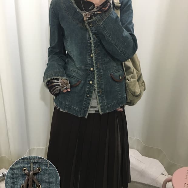 아일렛 데님 자켓