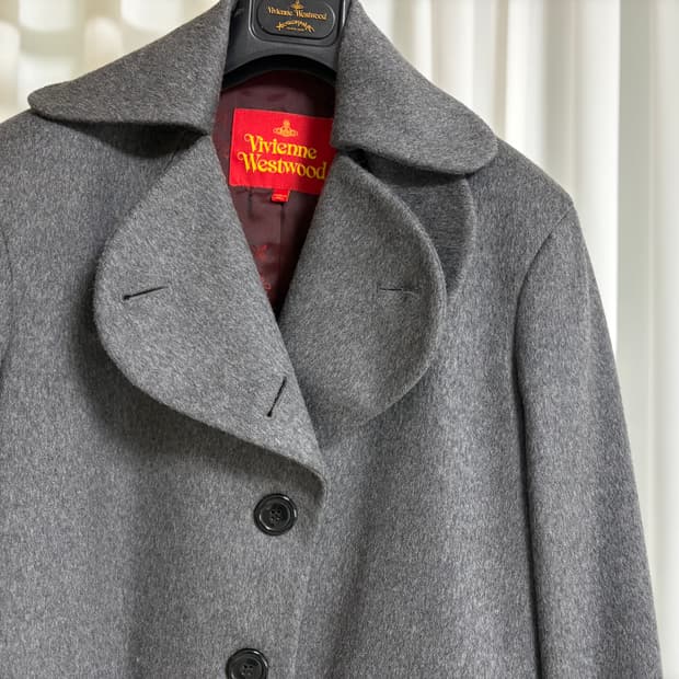 비비안웨스트우드 그레이 울코트 38