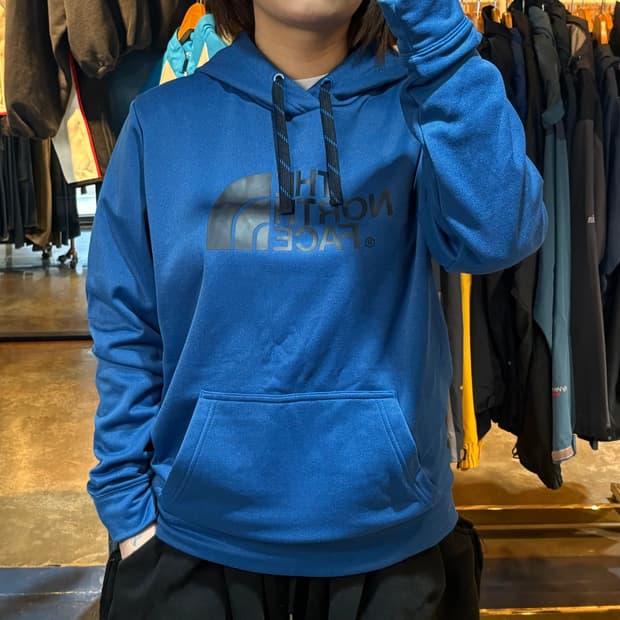 노스페이스 블루 후드