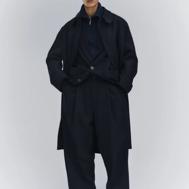 스튜디오니콜슨 하프집업 네이비 5g