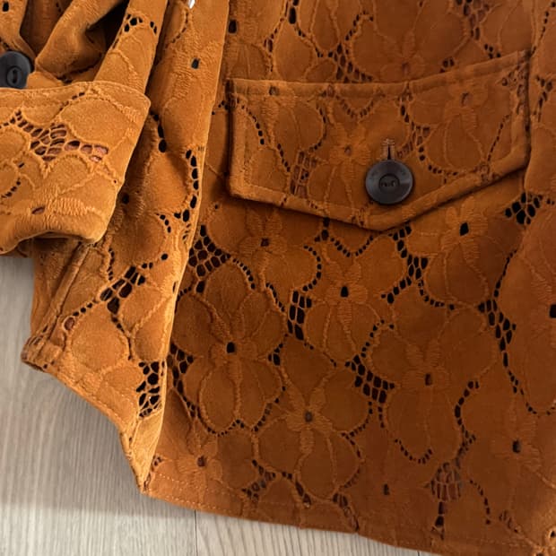 앤더슨벨 스웨이드 레이스 셔츠자켓