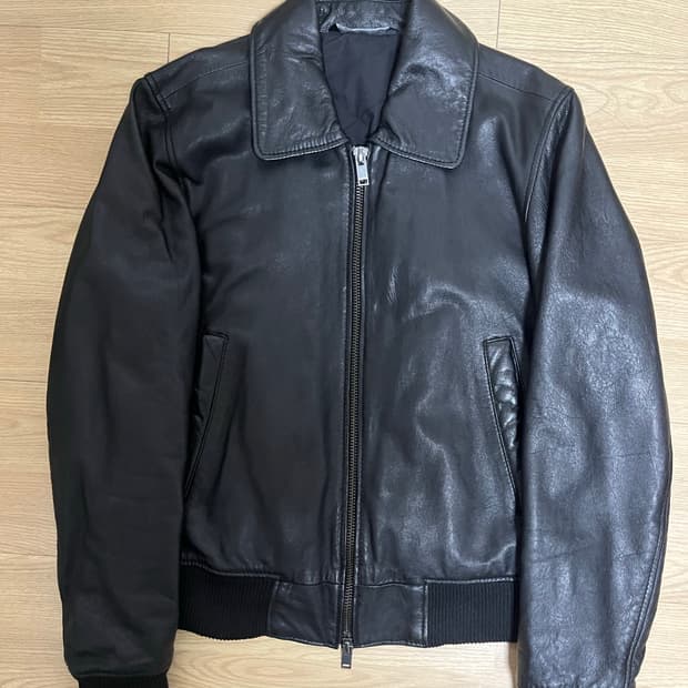 ZARA 자라맨 리얼레더 봄버 자켓