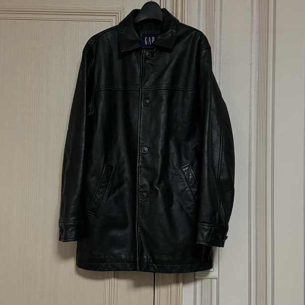 XS 올드갭 레더 카코트 블랙 