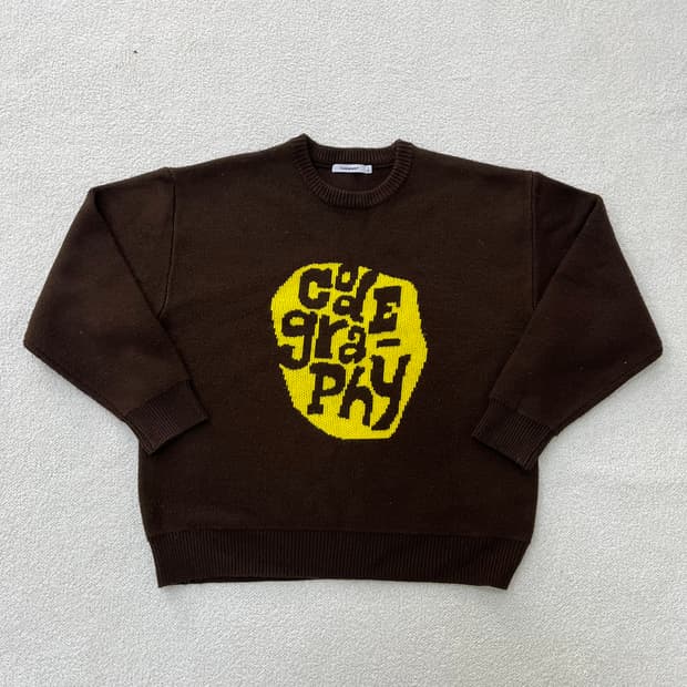 M 코드그라피 로고 니트 스웨터 0316M