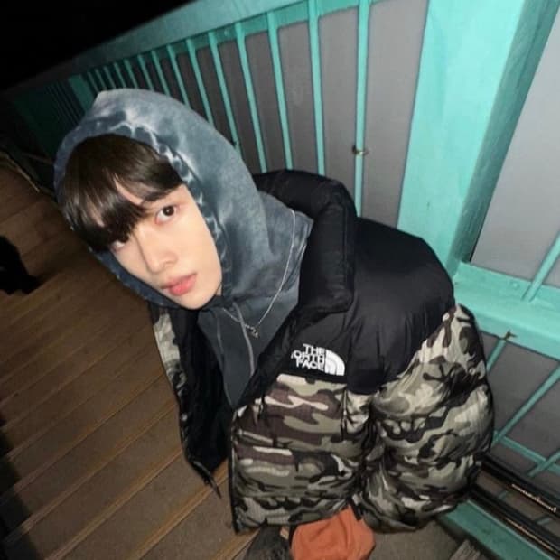 급처)노스페이스 카모 눕시 패딩S 코이세이오 스투시 미스치프빈티지산산기어