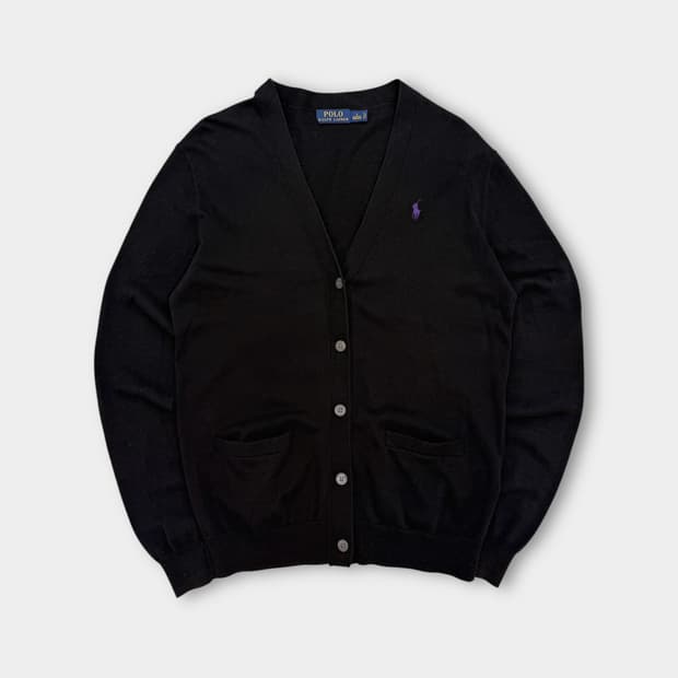 폴로 랄프로렌 루즈핏 신형라벨 블랙 가디건 