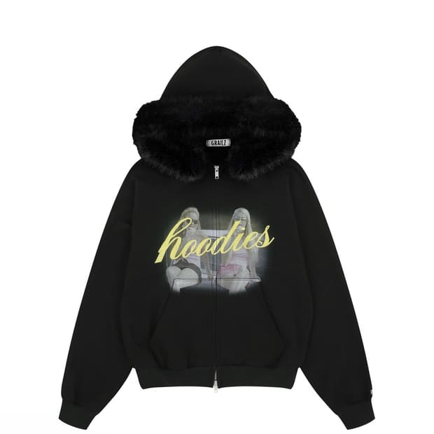 그레일즈 트윈 퍼 집업 후디