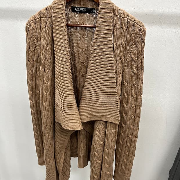 여) 랄프로렌 논버튼 케이블 가디건 