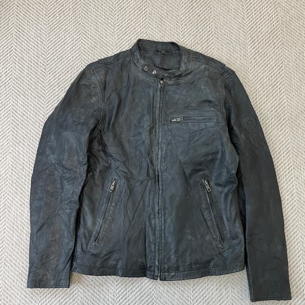 빈티지 썬 페이딩 라이더 레더자켓