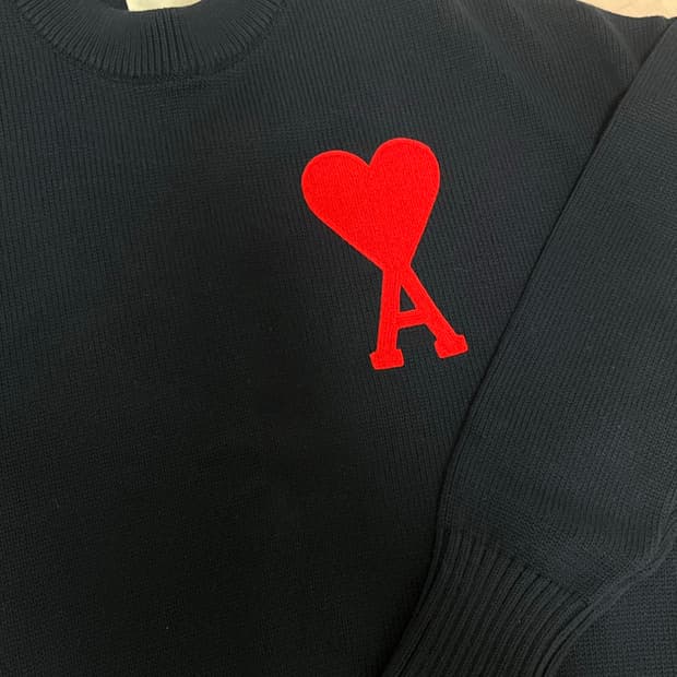 아미 빅하트 로고 니트 XS