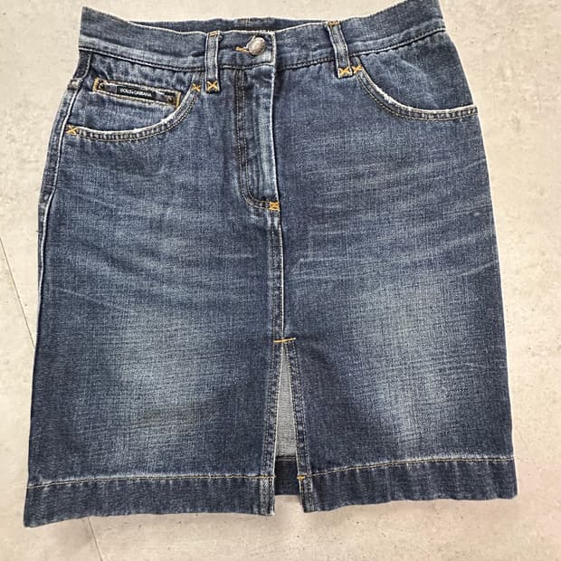 돌체앤가바나 미디 데님스커트