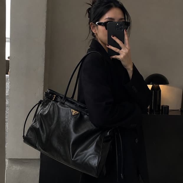 Prada Bonnie Extra Large Leather Handbag