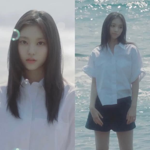택달린 새상품 ZARA XS 뉴진스 버블검 뮤직비디오 화이트 자라 셔츠