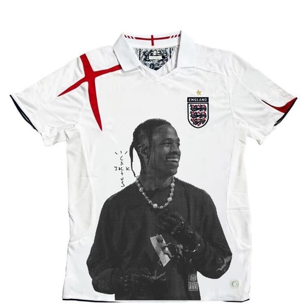 트레비스스캇프린팅 커스텀 잉글랜드 축구유니품 반팔 블록코어 