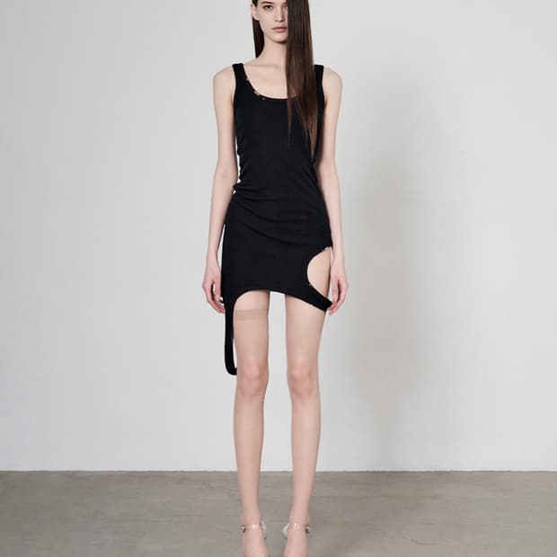 택O 새상품)본네 asymmetric dress 원피스 블랙