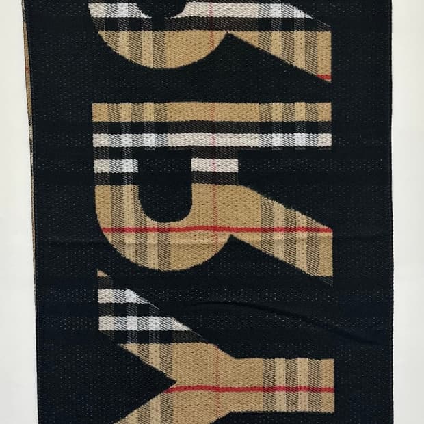 버버리 블랙 캐시미어 머플러 남여공용