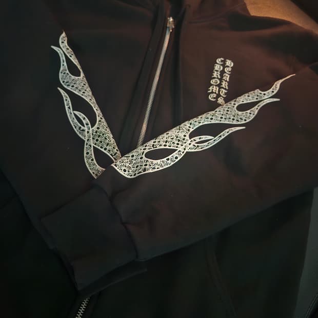 M 크롬하츠 와플 플레임 후드집업