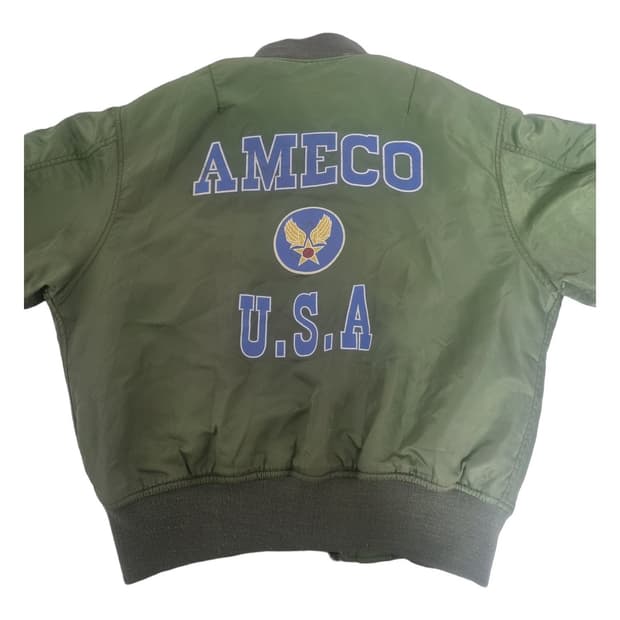 AMECO USA MA-1 플라이트 재킷 카키 L