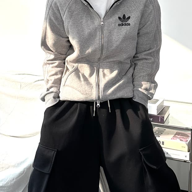 아디다스 올그레이 파이어버드 후드집업 S