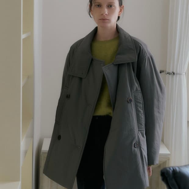 언더스탠딩 하이넥 패딩 자켓 (카키)