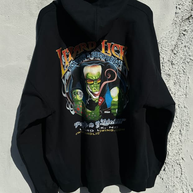 [2XL] GILDAN 길단 Lizard Lick 블랙 후드 티셔츠