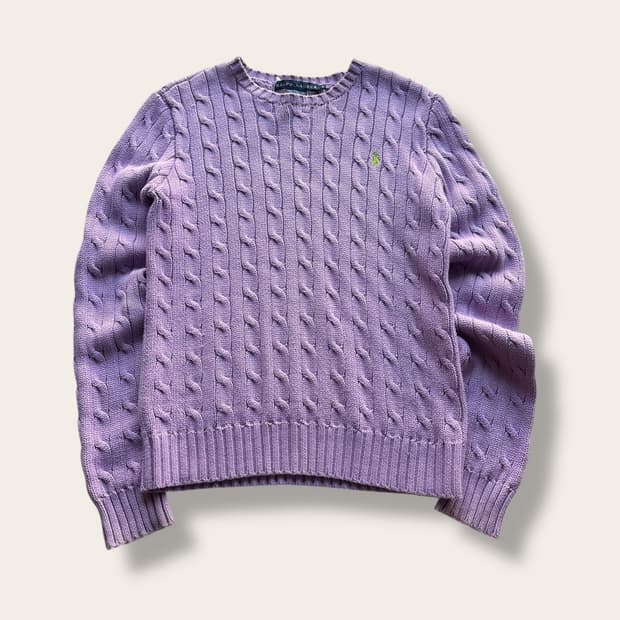 폴로 랄프로렌 연보라 케이블 니트 