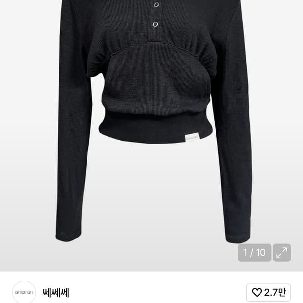 setsetset THREE BUTTON HODDIE BLACK