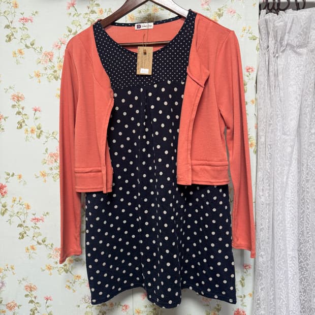 가디건 레이어드 토트 티셔츠