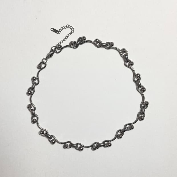 Wavey all a.steel acc necklace ver.