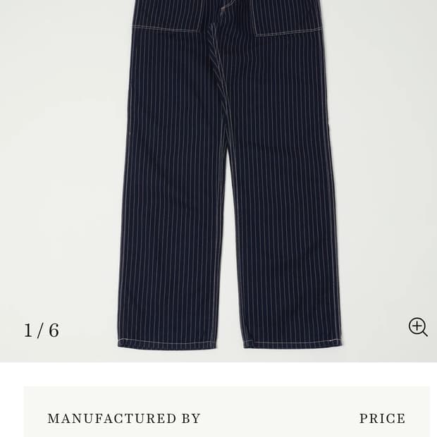 freewheelers 프리휠러스 롱쇼어맨 스트라이프 워크 팬츠