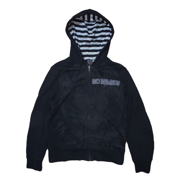 ED HARDY Rhinestone Skull Hoodie S