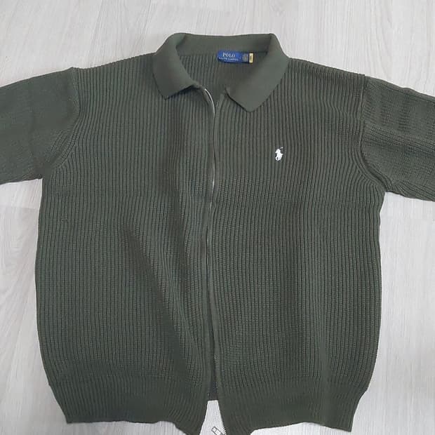 폴로 니트집업 카키 L