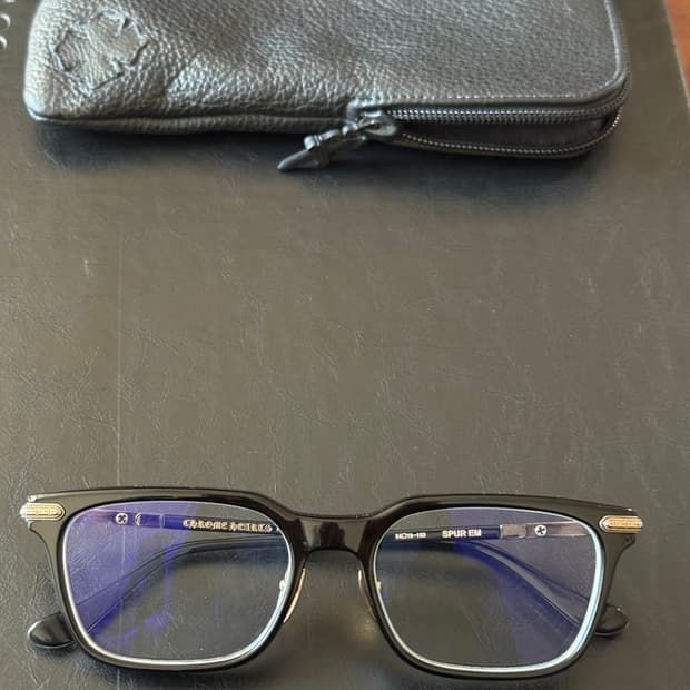 크롬하츠 SPUR EM 블랙 + 금장 안경 케이스포함