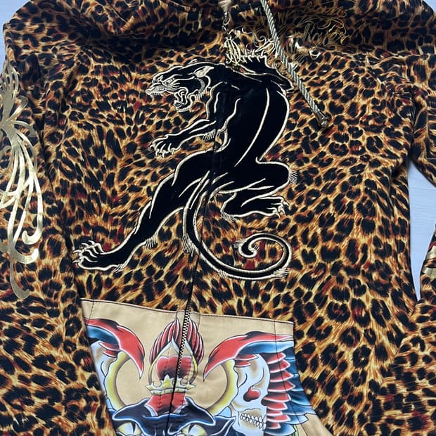 에드하디 크리스찬오디저 호피 대장갸루 후드집업 s