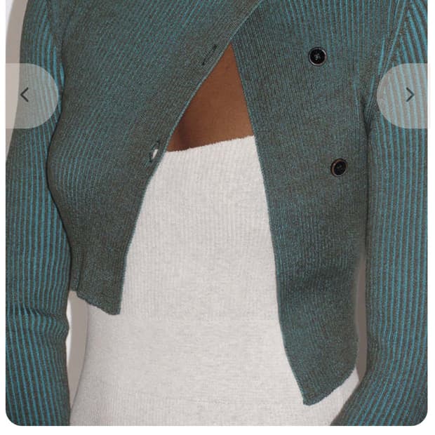 팔로마울 Paloma wool 그린 골지 크롭 가디건 S