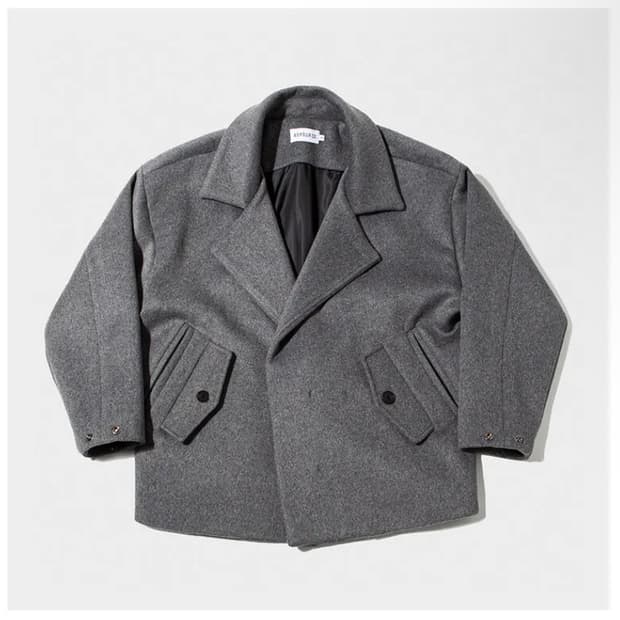 애쉬아워 쇼트 피코트 차콜 M