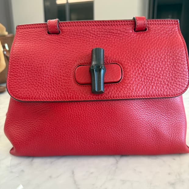 구찌 뱀부 탑핸들백