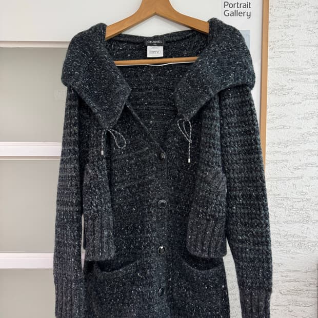 [CHANEL] 샤넬 캐시미어 혼방 트위드 가디건 38사이즈
