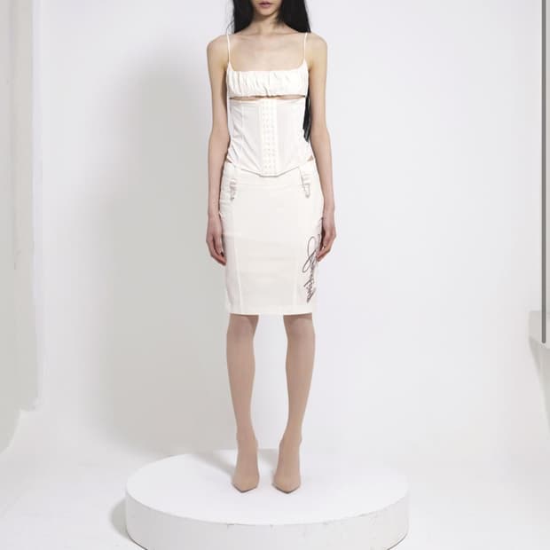 Bonnae Lace-up corset top (vory)