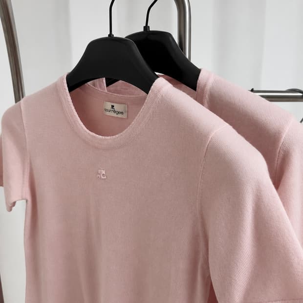꾸레쥬 반팔 탑, 가디건 SET