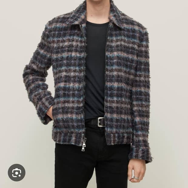 Schnayderman's의 하프 집업 울 체크 자켓