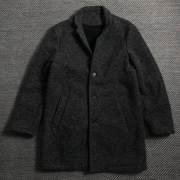 빈티지 트위드 오버핏 싱글 발마칸 코트o 4341