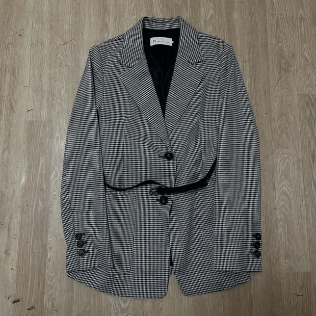 잇미샤 여성 하운드투스 벨트 정장 자켓 55-66