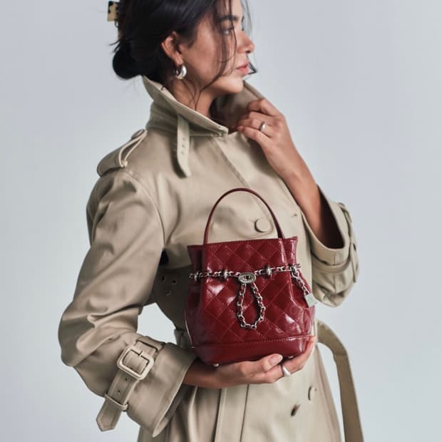 카디널레드 Bell bag burgundy