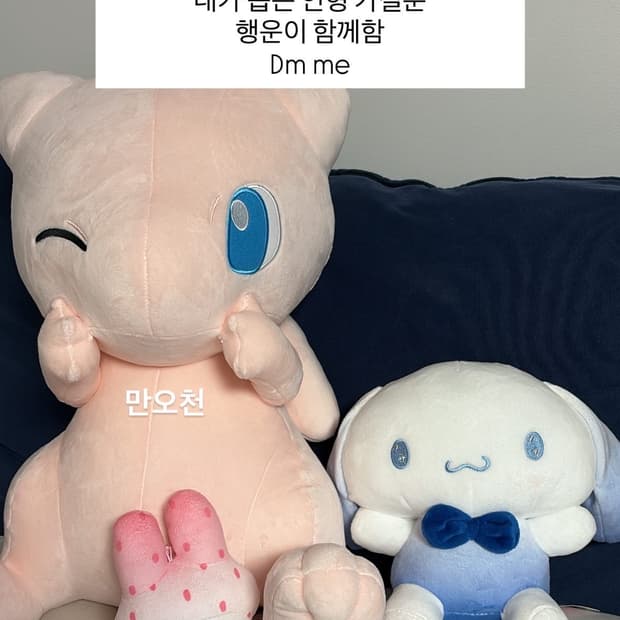 시나모롤 마이멜로디 포켓몬스터 뮤 인형